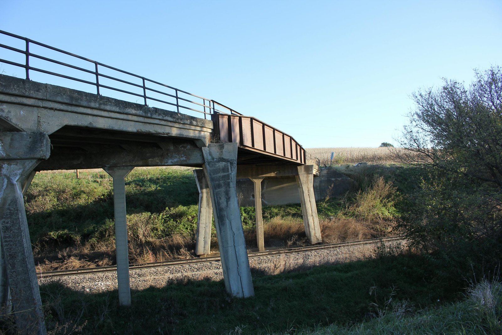 Looking north